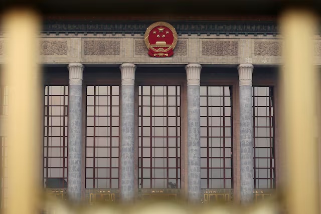 A general view of the Great Hall of the People, before the second plenary session of the National People's Congress (NPC) in Beijing, China March 8, 2025. REUTERS/Florence Lo/File Photo 