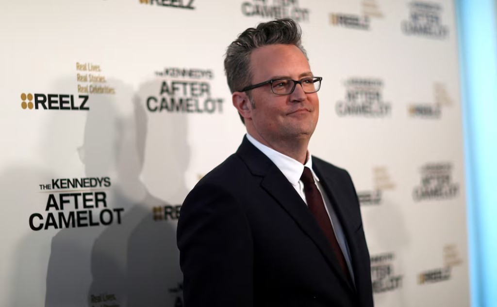 Cast member Matthew Perry poses at the premiere for the television series "The Kennedys After Camelot" at The Paley Center for Media in Beverly Hills, California U.S., March 15, 2017. REUTERS/Mario Anzuoni/File Photo