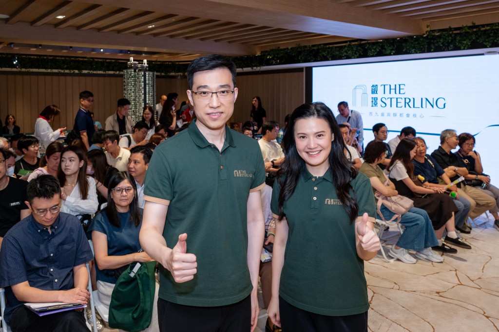 CR Land (Overseas) sales and marketing director Kong Jian, left, and sales and marketing deputy director Cen Feifei