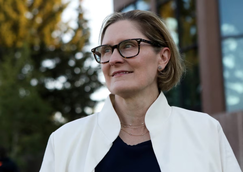 Federal Reserve Bank of Philadelphia president Anna Paulson attends the Federal Reserve Bank of Kansas City's 2025 Jackson Hole economic symposium, "Labor Markets in Transition: Demographics, Productivity, and Macroeconomic Policy" in Jackson Hole, Wyoming, U.S., August 22, 2025. REUTERS