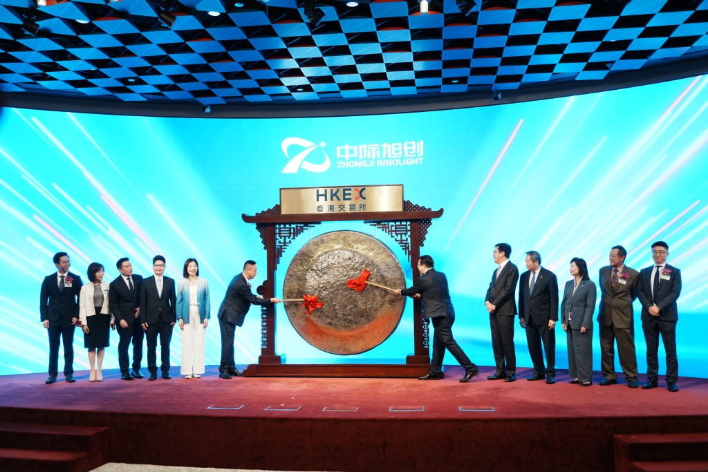 Zhongji Innolights' debut on the Hong Kong Stock Exchange on Thursday.