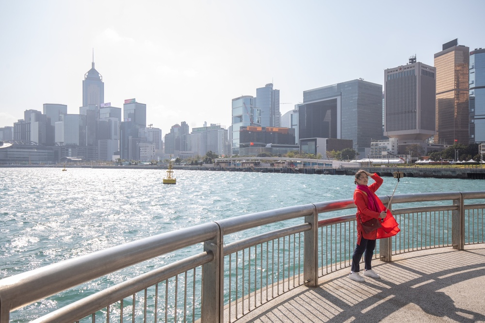 A person takes a selfie photograph in Hong Kong. (Bloomberg) A person takes a selfie photograph in Hong Kong. (Bloomberg)