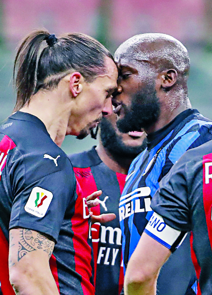 Past is past as Zlatan Ibrahimovic goes head to head with former Man United teammate Romelu Lukaku. Past is past as Zlatan Ibrahimovic goes head to head with former Man United teammate Romelu Lukaku.