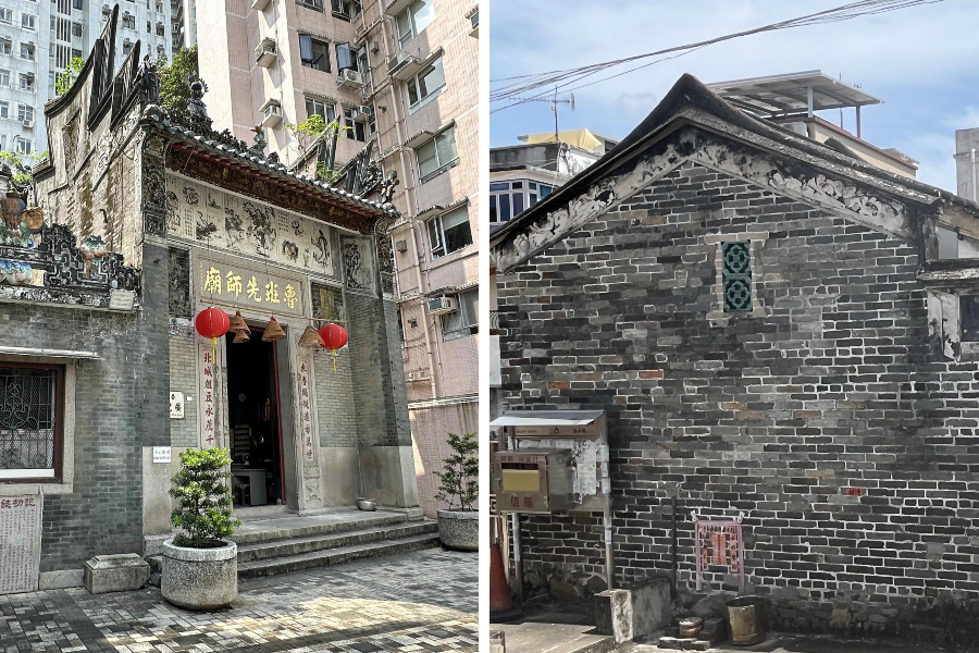 Lo Pan Temple (L) and Residence of Tang Pak Kau (R) were declared as monuments.