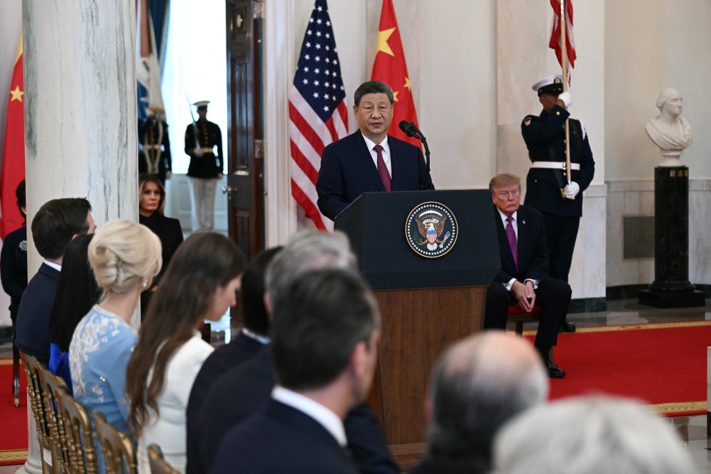 US First Lady Melania Trump (L) and President Donald Trump listen to China's President Xi Jinping deliver remarks during an arrival ceremony at the White House in Washington, DC, on September 24, 2026. (AFP) US First Lady Melania Trump (L) and President Donald Trump listen to China's President Xi Jinping deliver remarks during an arrival ceremony at the White House in Washington, DC, on September 24, 2026. (AFP)