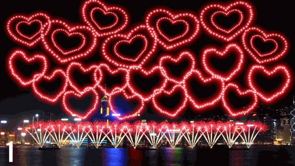 Concept photos for the eight scenes during the fireworks display.