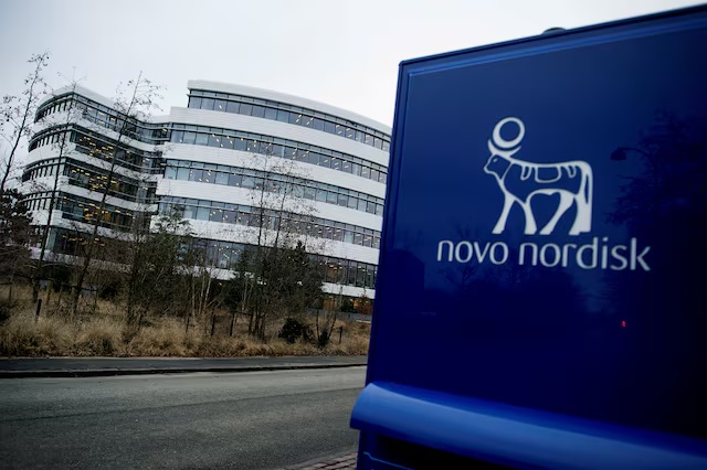 Novo Nordisk logo is seen in Bagsvaerd outside of Copenhagen, Denmark February 1, 2017. Scanpix Denmark/Liselotte Sabroe via REUTERS