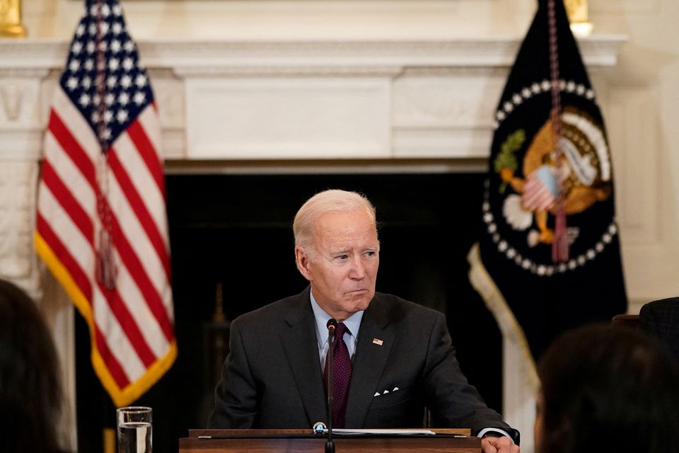 U.S. President Joe Biden listens to a guest doctor speak during a meeting of the Reproductive Healthcare Access Task Force in the State Dining Room at the White House in Washington, U.S. (Reuters) U.S. President Joe Biden listens to a guest doctor speak during a meeting of the Reproductive Healthcare Access Task Force in the State Dining Room at the White House in Washington, U.S. (Reuters)