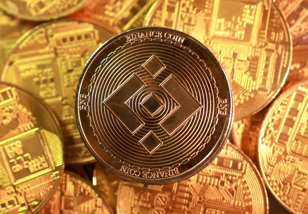 Representations of Binance coin cryptocurrency is seen in this illustration taken September 10, 2025. REUTERS