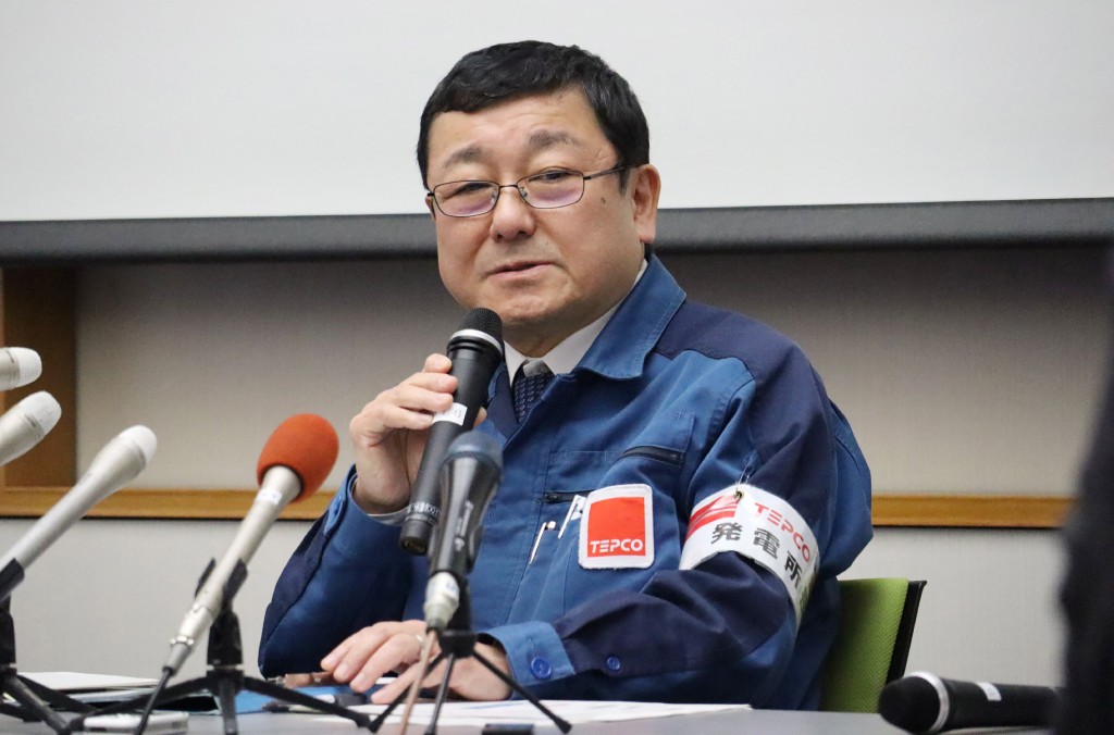 Photo by STR / JIJI PRESS / AFP  Takeyuki Inagaki, the head of the Tokyo Electric Power Company's Kashiwazaki-Kariwa nuclear power plant speaks during a press conference in Kariwa Village, Niigata Prefecture on February 6, 2026.