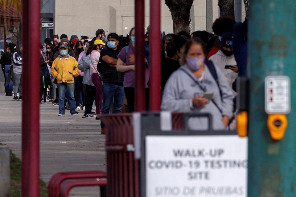 People wait outside a community center as long lines continue for individuals trying to be tested for Covid-19 during the outbreak of the coronavirus disease (Covid-19) in San Diego, California, U.S. (Reuters) People wait outside a community center as long lines continue for individuals trying to be tested for Covid-19 during the outbreak of the coronavirus disease (Covid-19) in San Diego, California, U.S. (Reuters)