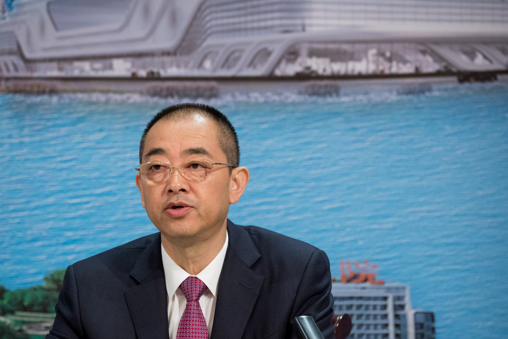 Xia Haijun, president and chief executive officer of China Evergrande Group, speaks during a news conference in Hong Kong, China, on Tuesday, March 26, 2019. File photo by Bloomberg. Xia Haijun, president and chief executive officer of China Evergrande Group, speaks during a news conference in Hong Kong, China, on Tuesday, March 26, 2019. File photo by Bloomberg.