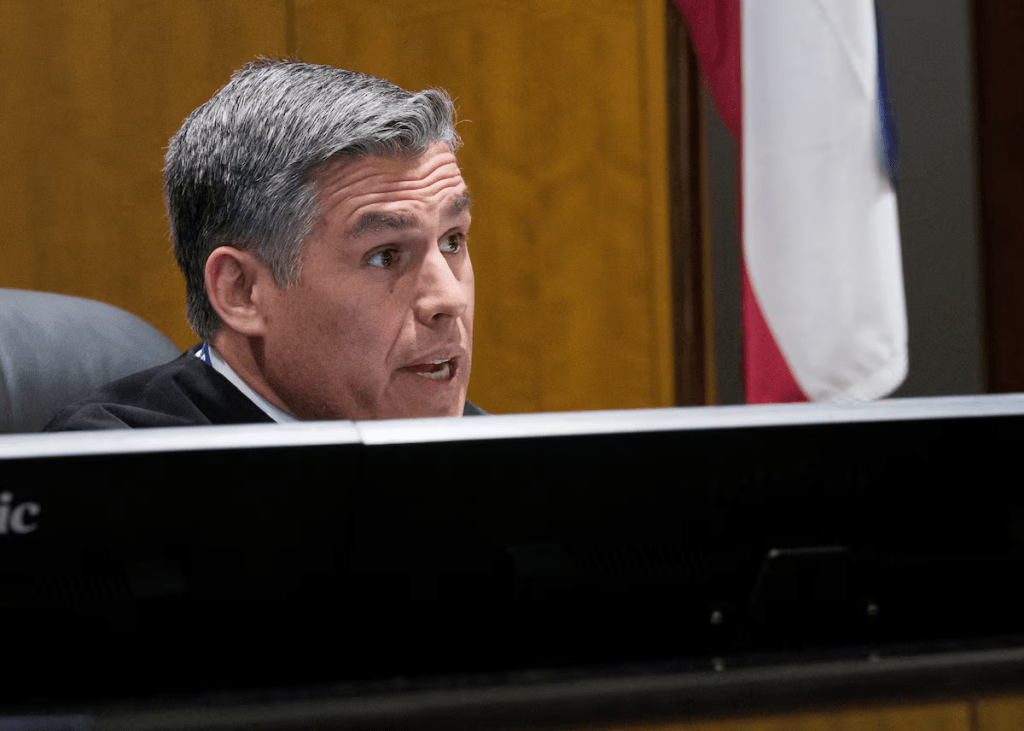 Fourth District Court Judge Tony Graf presides over a hearing for Tyler Robinson, suspect in the fatal shooting of Charlie Kirk, in Provo, Utah, U.S., on January 16, 2026. Bethany Baker/Pool via REUTERS
