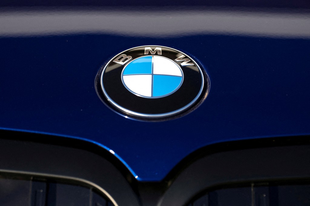 BMW logo is seen on a vehicle at the BMW manufacturing plant in Greer, South Carolina, U.S., October 19, 2022. REUTERS