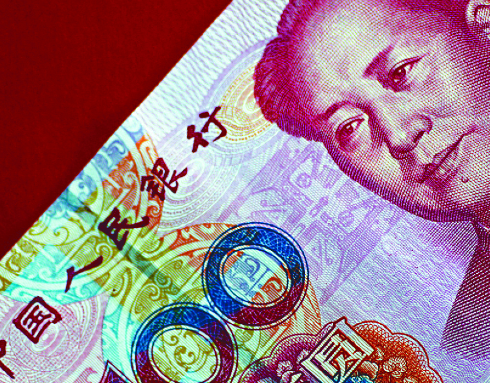 The yuan’s share in global payments contracted to 4.14 percent last month. Reuters The yuan’s share in global payments contracted to 4.14 percent last month. Reuters