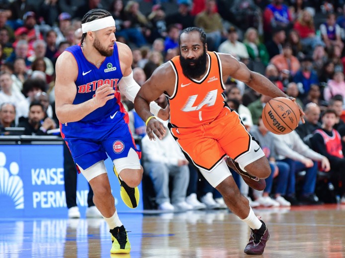 James Harden is averaging 25.4 points and 8.1 assists per game this season. REUTERS