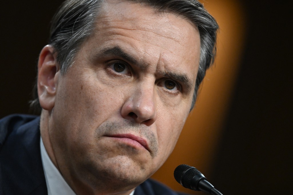 Photo by BRENDAN SMIALOWSKI / AFP Acting US Attorney General Todd Blanche testifies during a Senate Judiciary Committee hearing on his nomination to be Attorney General, on Capitol Hill in Washington, DC, on July 15, 2026.