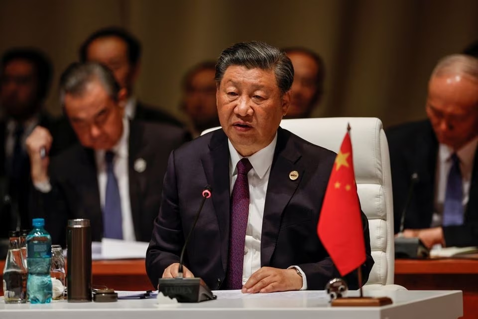 President of China Xi Jinping attends the plenary session during the 2023 BRICS Summit at the Sandton Convention Centre in Johannesburg, South Africa on August 23. (Reuters) President of China Xi Jinping attends the plenary session during the 2023 BRICS Summit at the Sandton Convention Centre in Johannesburg, South Africa on August 23. (Reuters)