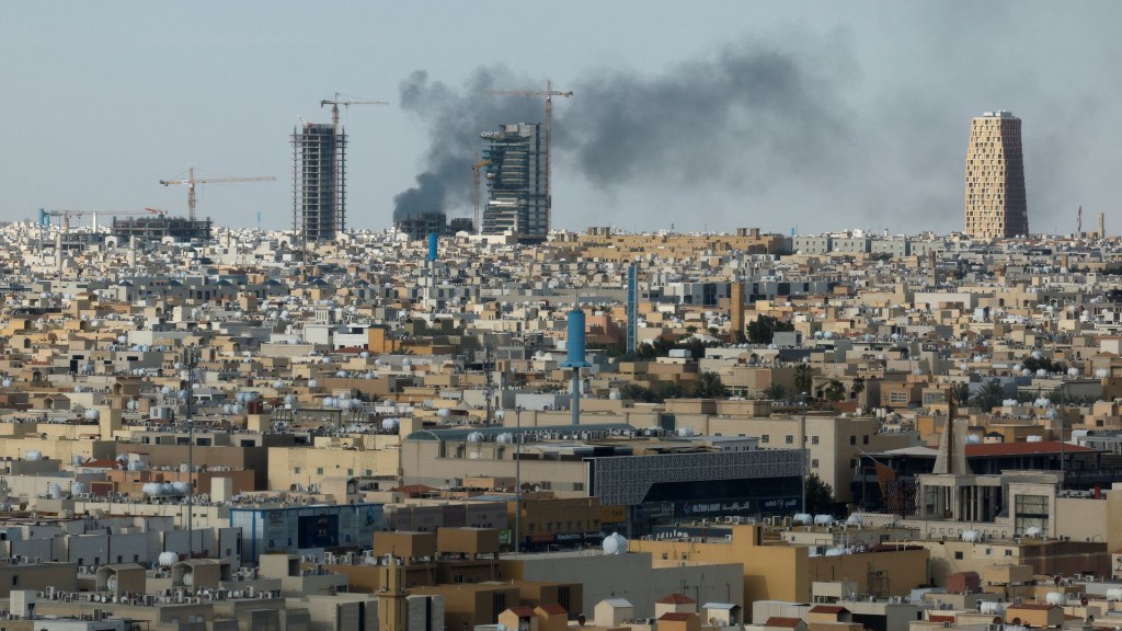 Smoke rises above the city, amid the U.S.-Israeli conflict with Iran, in Riyadh, Saudi Arabia, March 5, 2026. REUTERS