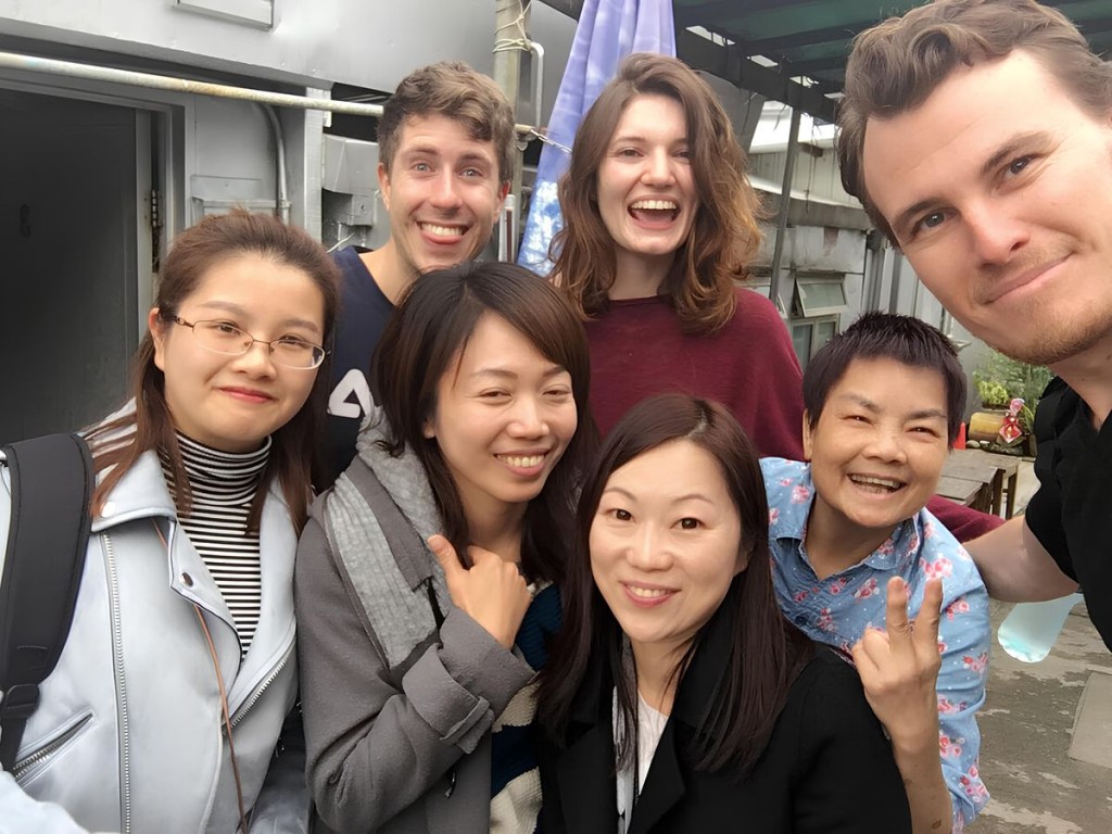 Wong leads a tour group on a visit to Tai O. (Photos provided by interviewee)