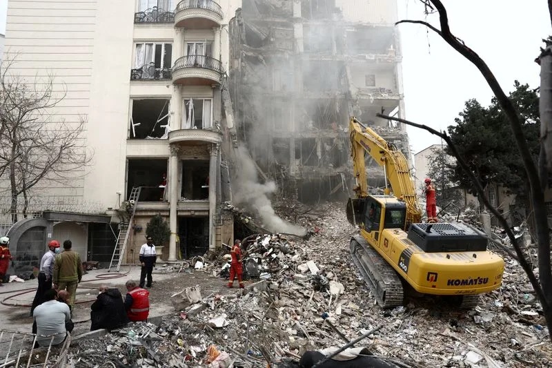 A view of a residential building damaged by a strike, amid the U.S.-Israeli conflict with Iran, in Tehran, Iran, March 23, 2026. Majid Asgaripour/WANA (West Asia News Agency) via REUTERS