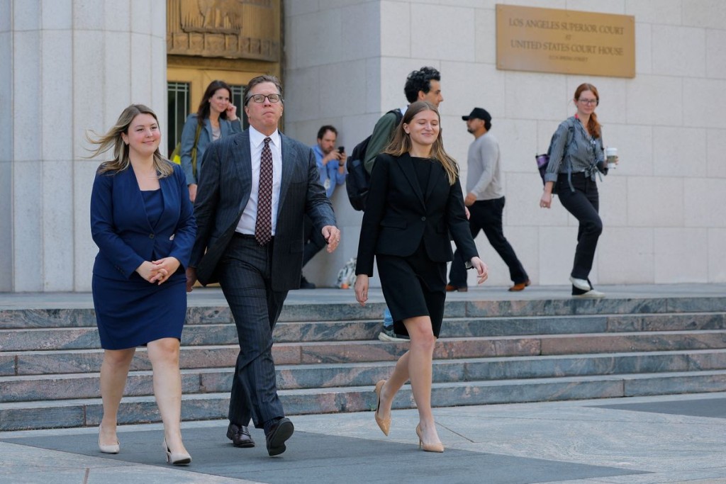 Lawyer Mark Lanier, of the plaintiff Kaley G.M., leaves the court. Reuters