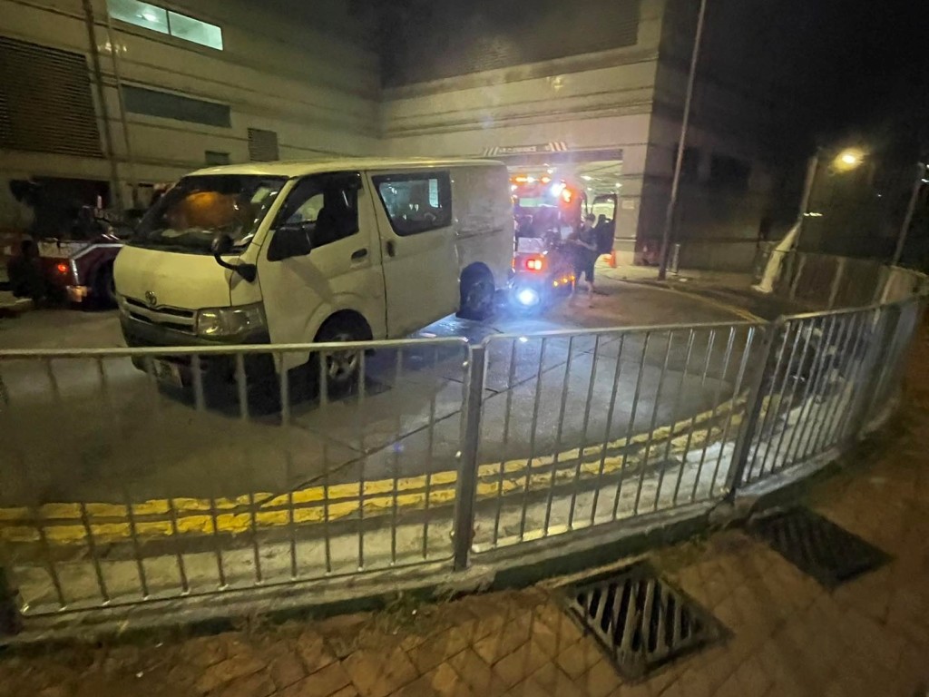 The light truck involved in the incident was towed away at night.