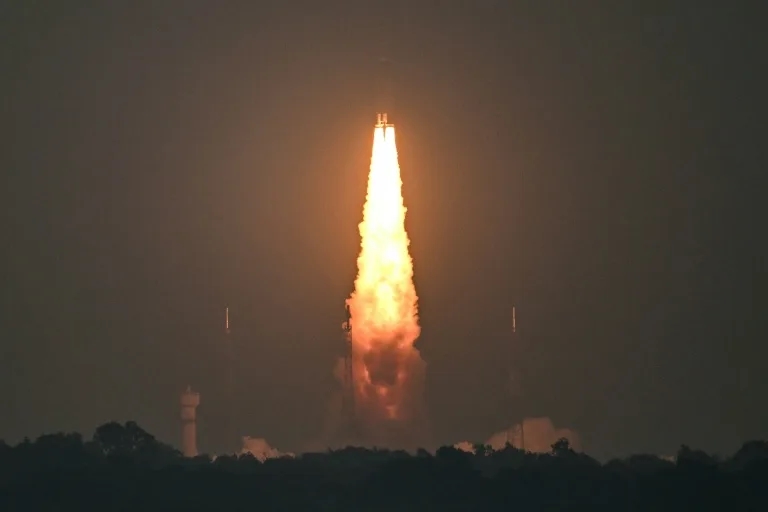 The CMS-03 satellite is an upgraded version of the rocket that launched India's unmanned craft that landed on the Moon in August 2023. (AFP)