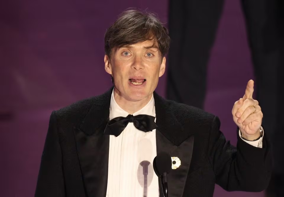 Cillian Murphy wins the Oscar for Best Actor for 'Oppenheimer' during the Oscars show at the 96th Academy Awards in Hollywood, Los Angeles, California, U.S., March 10, 2024. (REUTERS/Mike Blake)