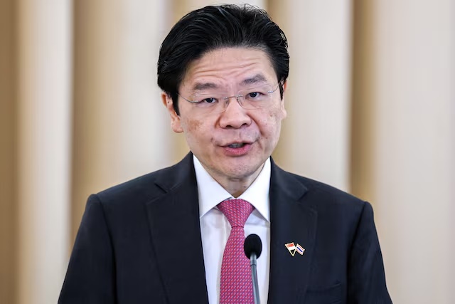 Singapore's Prime Minister Lawrence Wong speaks during a signing ceremony and press conference at the Government House, in Bangkok, Thailand, November 28, 2024. REUTERS/Athit Perawongmetha/File Photo Singapore's Prime Minister Lawrence Wong speaks during a signing ceremony and press conference at the Government House, in Bangkok, Thailand, November 28, 2024. REUTERS/Athit Perawongmetha/File Photo