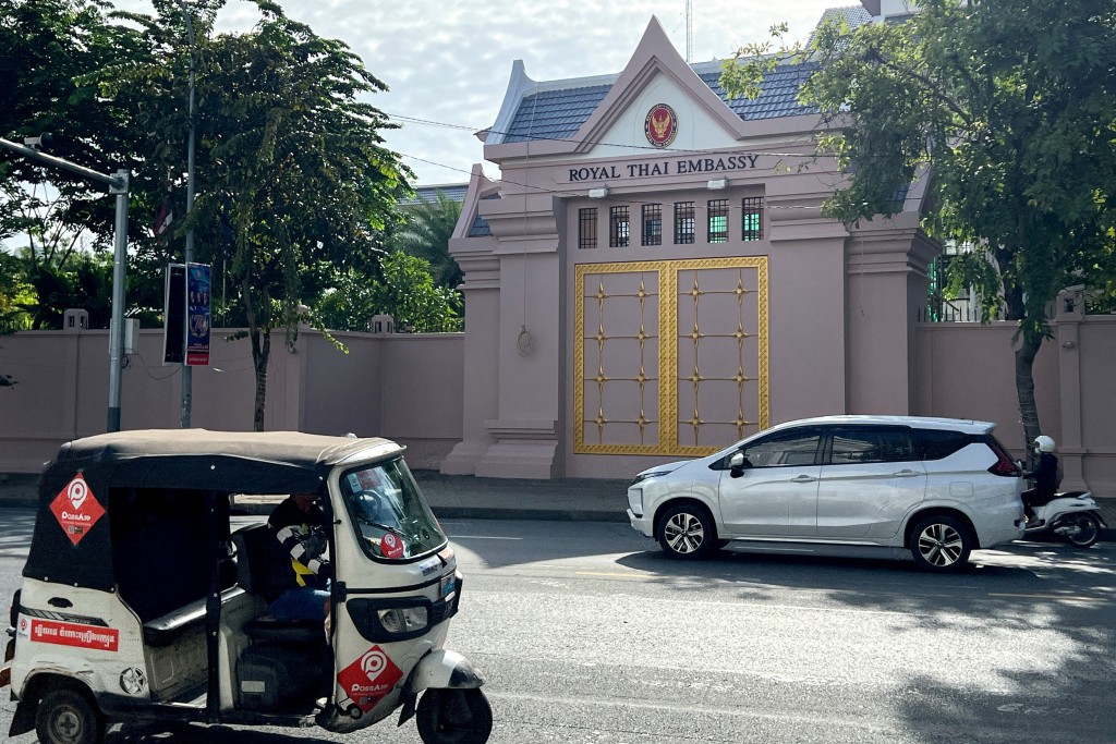 A general view shows Thailand embassy in Phnom Penh, after Thailand recalled its ambassador to Cambodia and announced that it will expel Cambodia's ambassador, Cambodia, July 24, 2025. (Reuters)