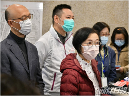 From left: Secretary for Environment Wong Kam-sing, Secretary for Home Affairs Caspar Tsui Ying-wai and Secretary for Food and Health Chan Siu-chee
