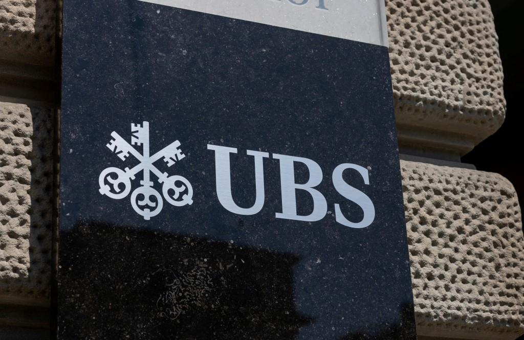 A logo of UBS is pictured outside a branch of Swiss bank UBS in Zurich, Switzerland, June 19, 2025. REUTERS/Denis Balibouse/File Photo
