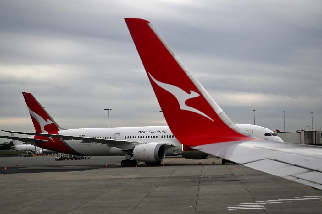 Qantas planes on the tarmac at Perth International Airport. (AFP)