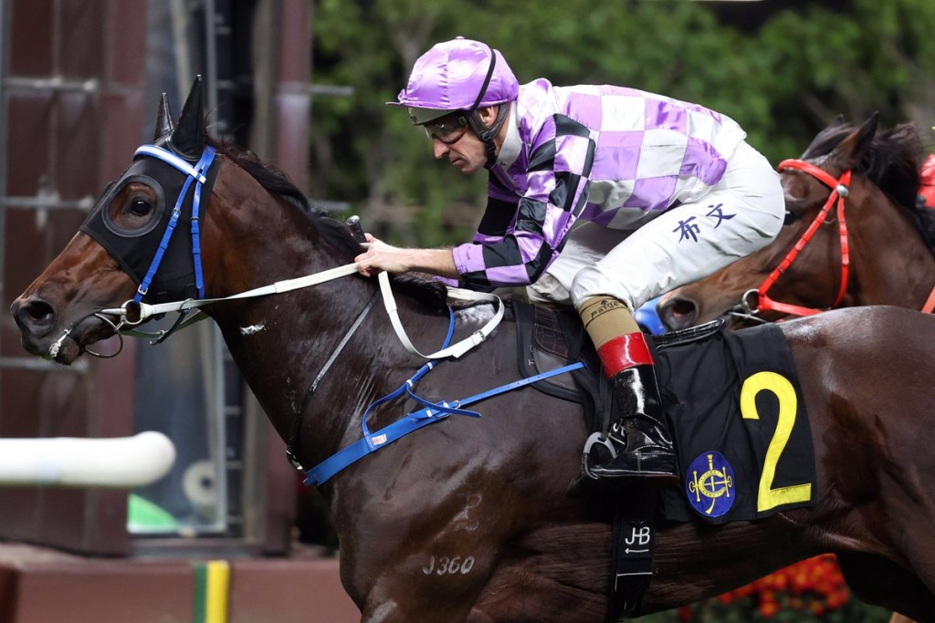 Mighty Commander wins for jockey Hugh Bowman. HKJC