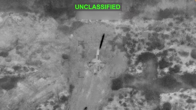 A projectile approaches a target at an unknown location, during what U.S. Central Command (CENTCOM) says are strikes on Iran, in this screen grab taken from a handout video released on July 12, 2026. U.S. Central Command/Handout via REUTERS