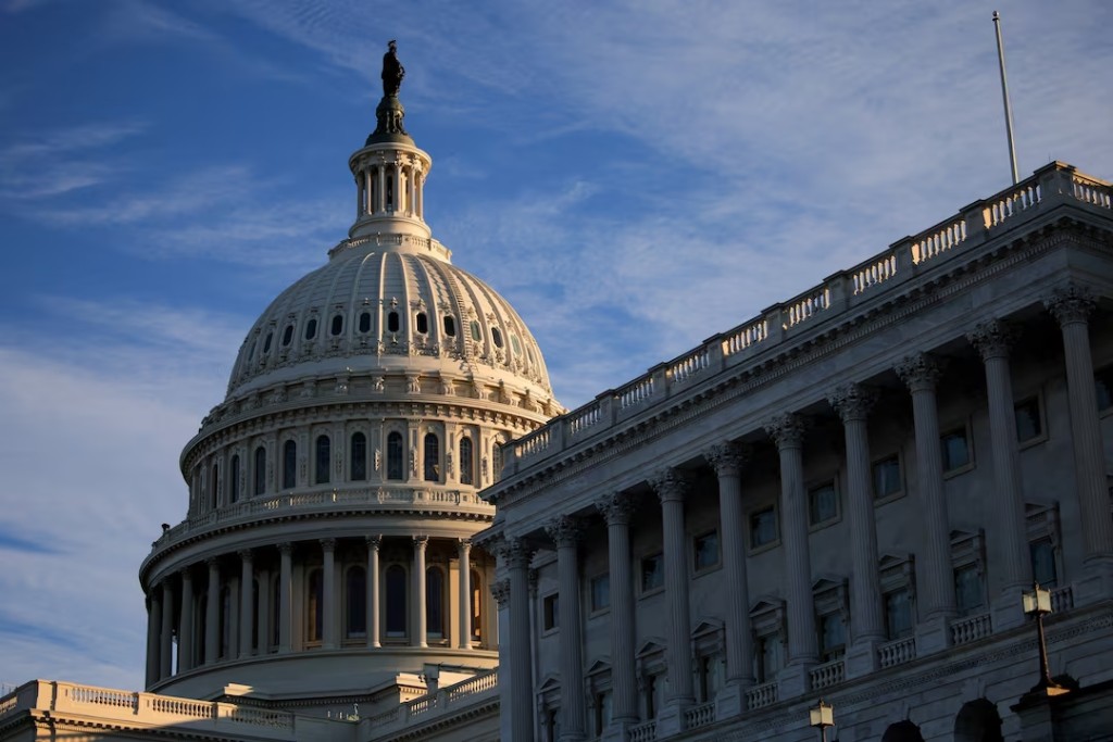 A view of the U.S. Capitol on the inauguration day of Donald Trump's second presidential term in Washington, DC, U.S. January 20, 2025. (Reuters)
