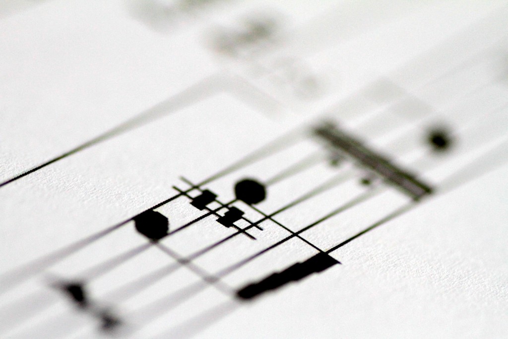 Musical notes are seen on on sheet music in this illustration photo April 4, 2018.      REUTERS/Thomas White/Illustration