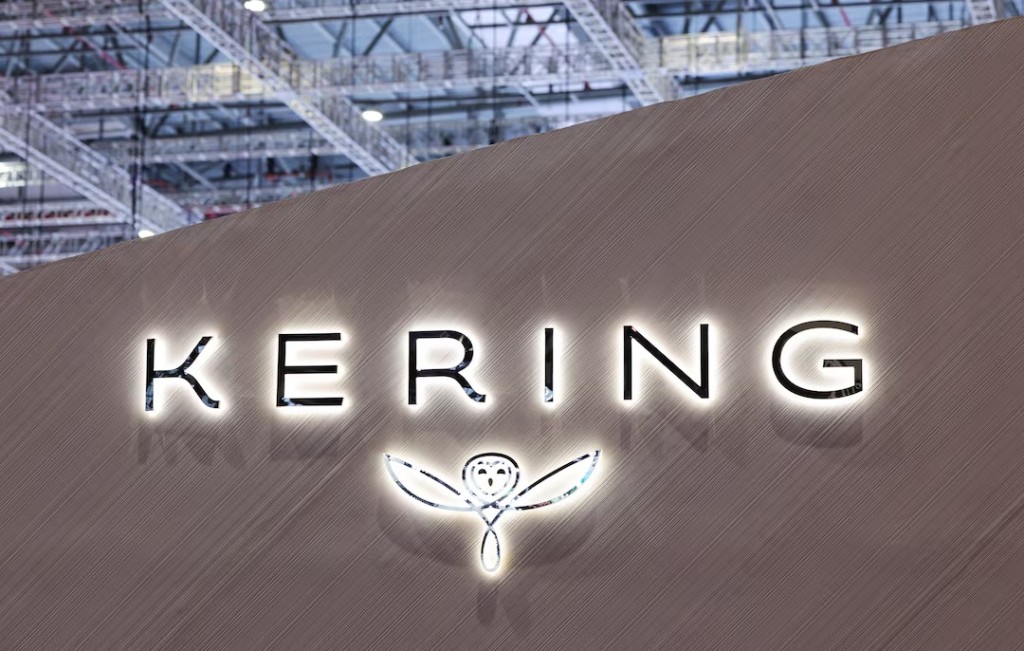 A logo of Kering is displayed at the company’s booth at the 8th China International Import Expo (CIIE) venue in Shanghai, China, November 5, 2025. REUTERS/Maxim Shemetov 