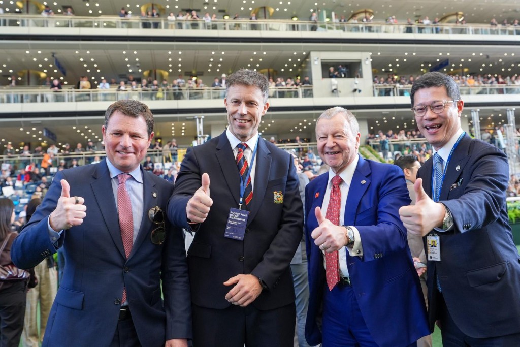 (From left) Casper Stylsvig, Ronny Johnsen and Winfried Engelbrecht-Bresges. (HKJC)