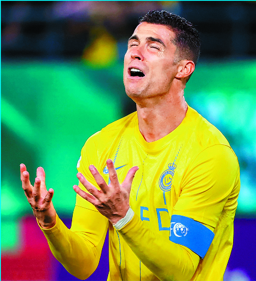 Cristiano Ronaldo had a frustrating night. AFP Cristiano Ronaldo had a frustrating night. AFP