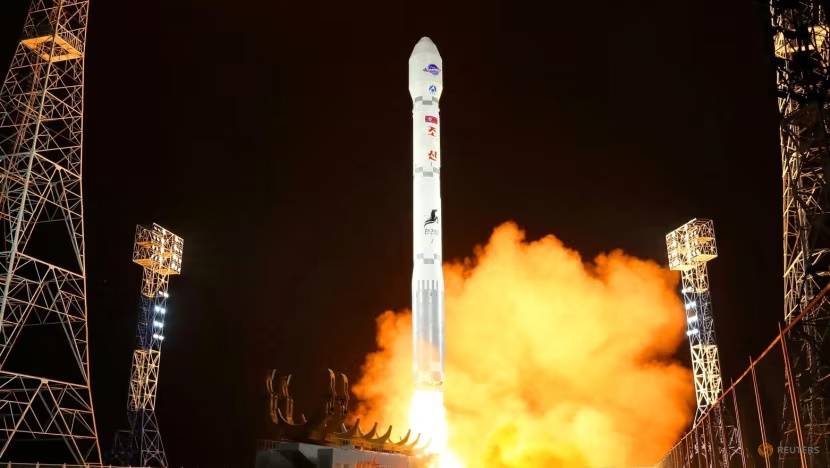 A rocket carrying a spy satellite Malligyong-1 is launched, as the North Korean government claims, in a location given as North Gyeongsang Province, North Korea on Nov 21, 2023. (File Photo) A rocket carrying a spy satellite Malligyong-1 is launched, as the North Korean government claims, in a location given as North Gyeongsang Province, North Korea on Nov 21, 2023. (File Photo)