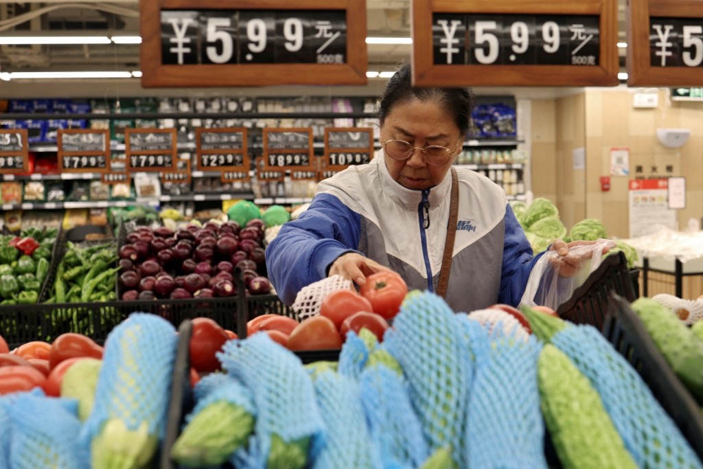UBS estimates inflation in the mainland will stay below zero in 2025 and 2026. REUTERS