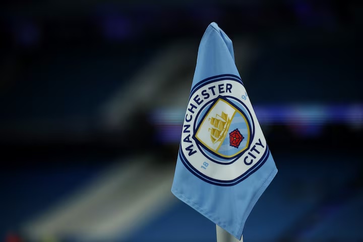 Soccer Football - Champions League - Manchester City v Sparta Prague - Etihad Stadium, Manchester, Britain - October 23, 2024 General view of a corner flag before the match REUTERS/Phil Noble/File Photo
