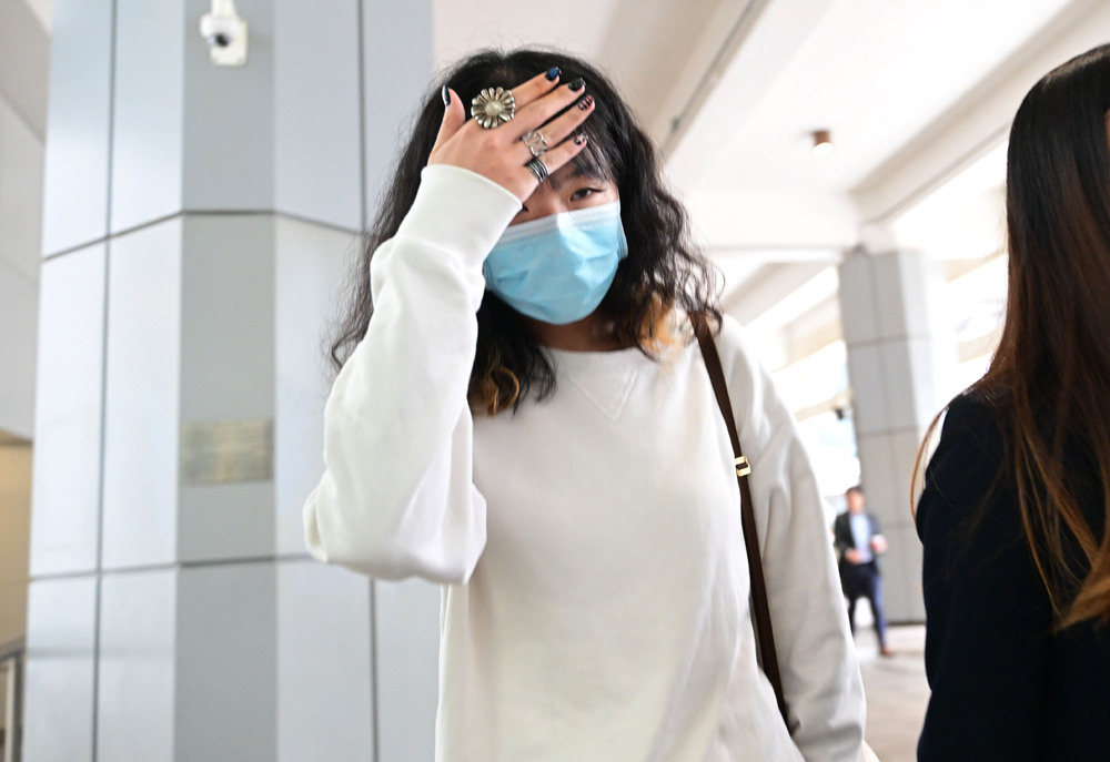 The sole female defendant in this trial Lau Pui-ying, 24. File photo. The sole female defendant in this trial Lau Pui-ying, 24. File photo.