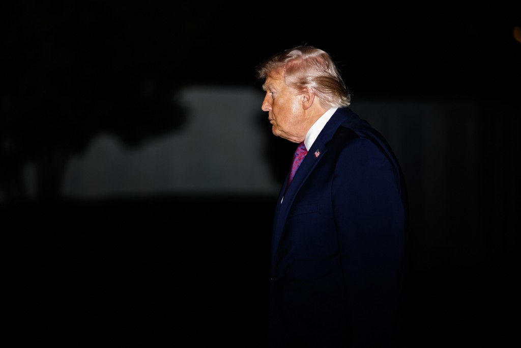 U.S. President Donald Trump walks across the South Lawn towards the White House after landing in Marine One on April 17, 2026 in Washington, DC. The President is returning to Washington after speaking at a Turning Point USA event in Phoenix, Arizona. Samuel Corum/Getty Images/AFP