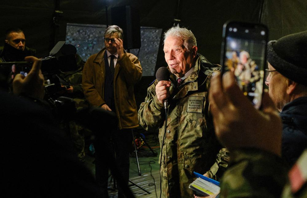 Josep Borrell during a press briefing at the EU training mission center, near Brzeg, Poland. (Bloomberg) Josep Borrell during a press briefing at the EU training mission center, near Brzeg, Poland. (Bloomberg)