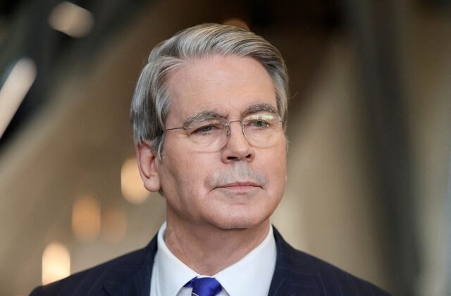 U.S. Treasury Secretary Scott Bessent looks on as he speaks to the media, following the trade talks between the U.S. and China, in Kuala Lumpur, Malaysia October 26, 2025. REUTERS/Hasnoor Hussain/File Photo/File Photo