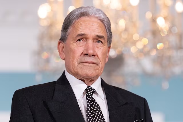 New Zealand Foreign Minister Winston Peters at the State Department in Washington, D.C., U.S., April 7, 2026. REUTERS/Aaron Schwartz