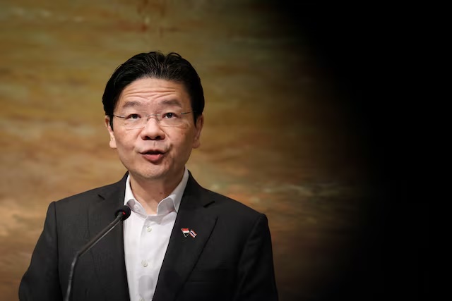 Singapore's Prime Minister Lawrence Wong attends a press conference with Thailand's Prime Minister Anutin Charnvirakul (not pictured) at the Mandarin Oriental hotel, during his official visit to the country, in Bangkok, Thailand, September 2, 2026. REUTERS/Valeria Mongelli
